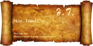 Hux Tamás névjegykártya