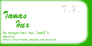 tamas hux business card